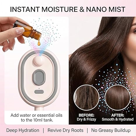 3-in-1 Mist Massage & Self-Cleaning Hair Brush